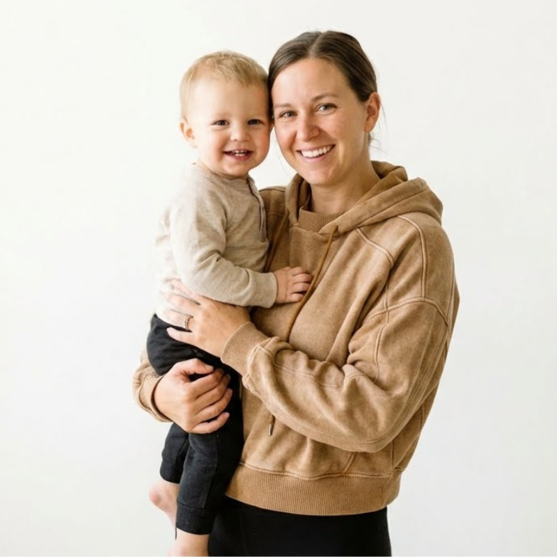 Camal Vintage Washed Fleece Hoodie with Personalized Cuff Tag