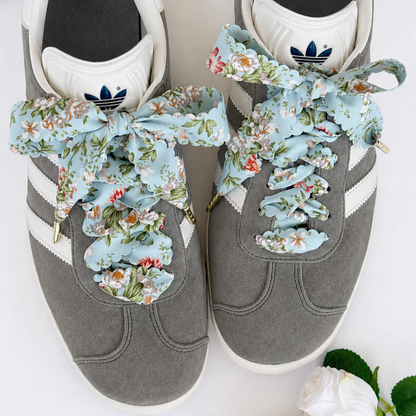Scallop Floral Ribbon Shoelaces