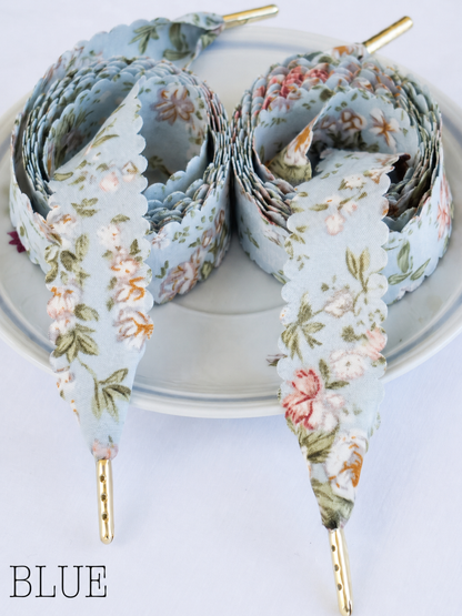 Scallop Floral Ribbon Shoelaces