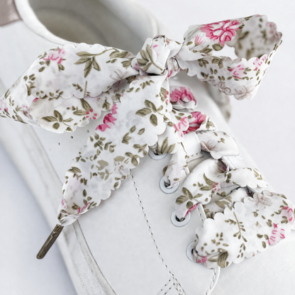 Scallop Floral Ribbon Shoelaces